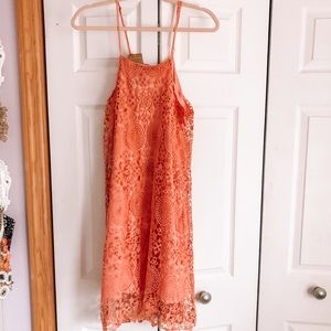 Francesca’s Coral Lace Dress